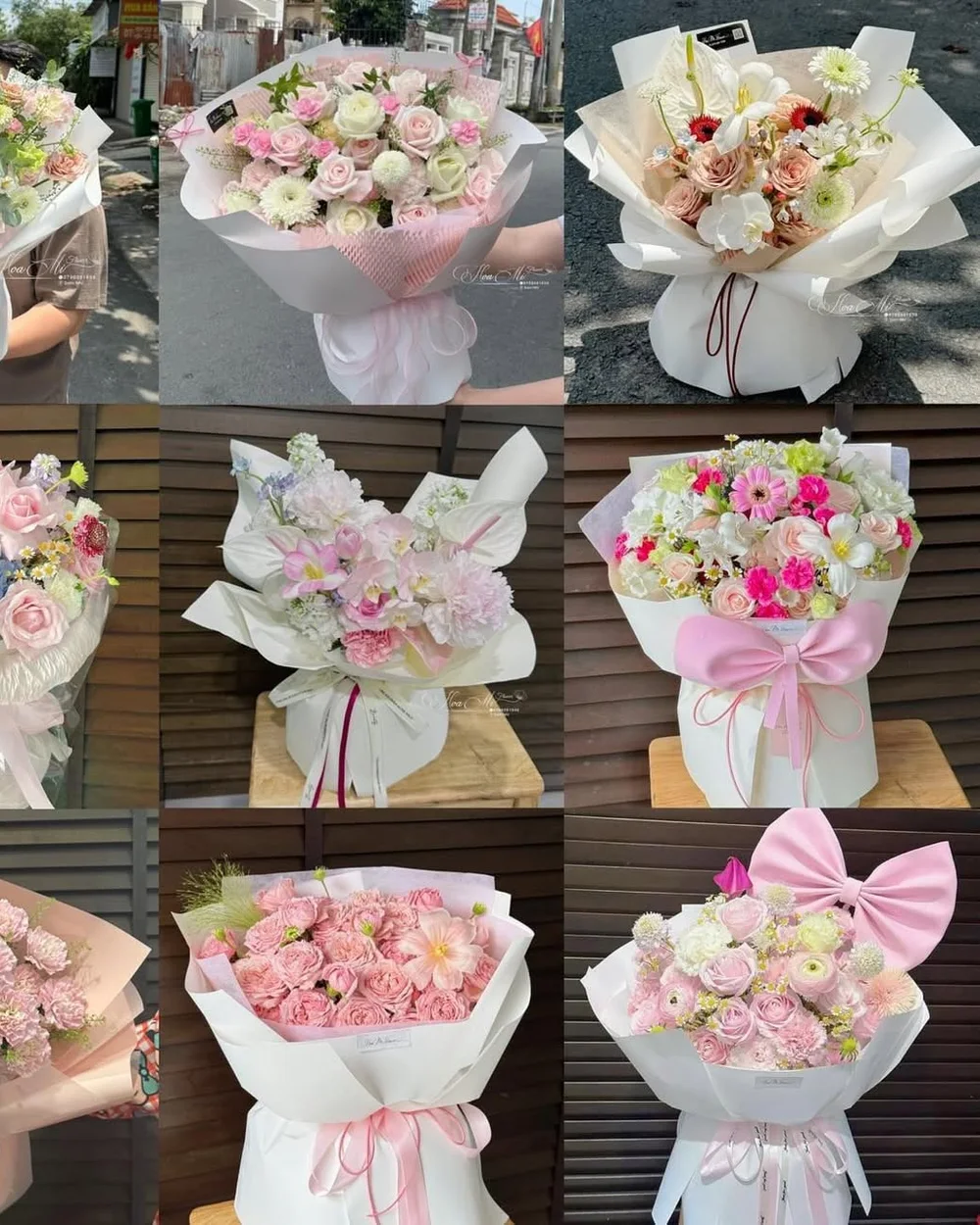 핑크 로즈 부케